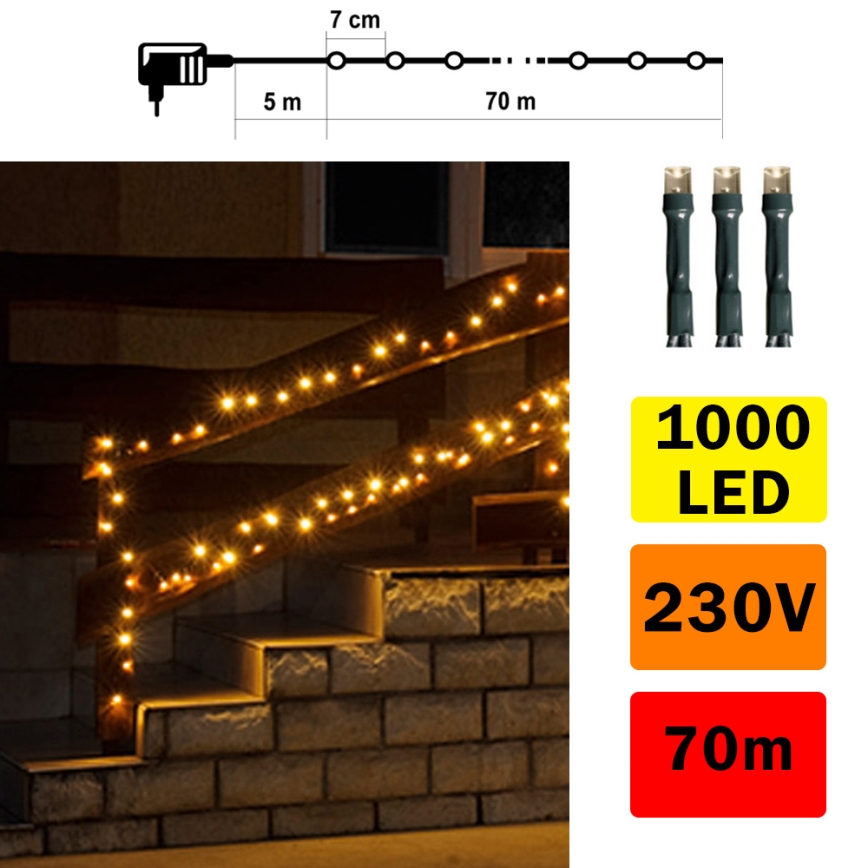 catena luci LED, bianco caldo