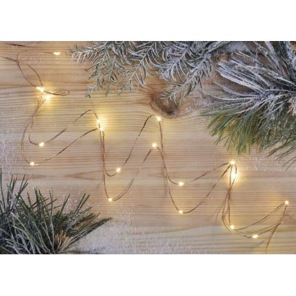 LED Catena natalizia 20xLED/2,4m bianco caldo