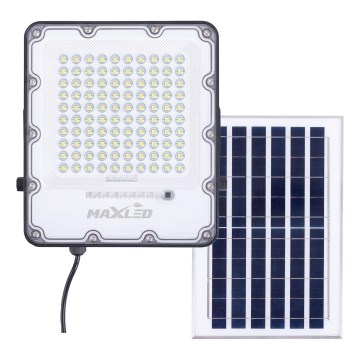 LED da esterno dimmerabile solare per riflettore LED/100W/3,2V 4500K IP65 nero + telecomando