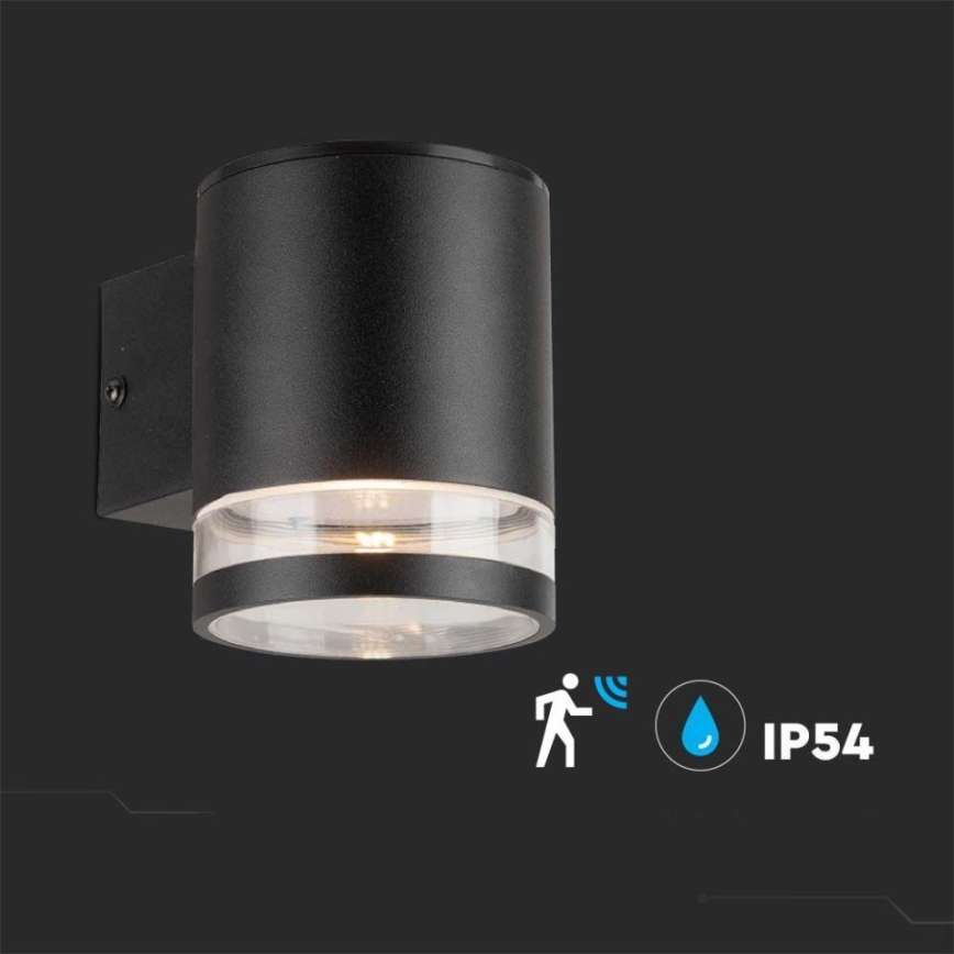 LED da esterno solare Applique con sensore LED/1W/3,7V 3000K IP54 nero