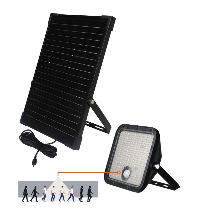 LED da esterno solare per riflettore con sensore LED/30W/6,4V IP65 3000/4000K + telecomando