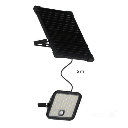 LED da esterno solare per riflettore con sensore LED/30W/6,4V IP65 3000/4000K + telecomando