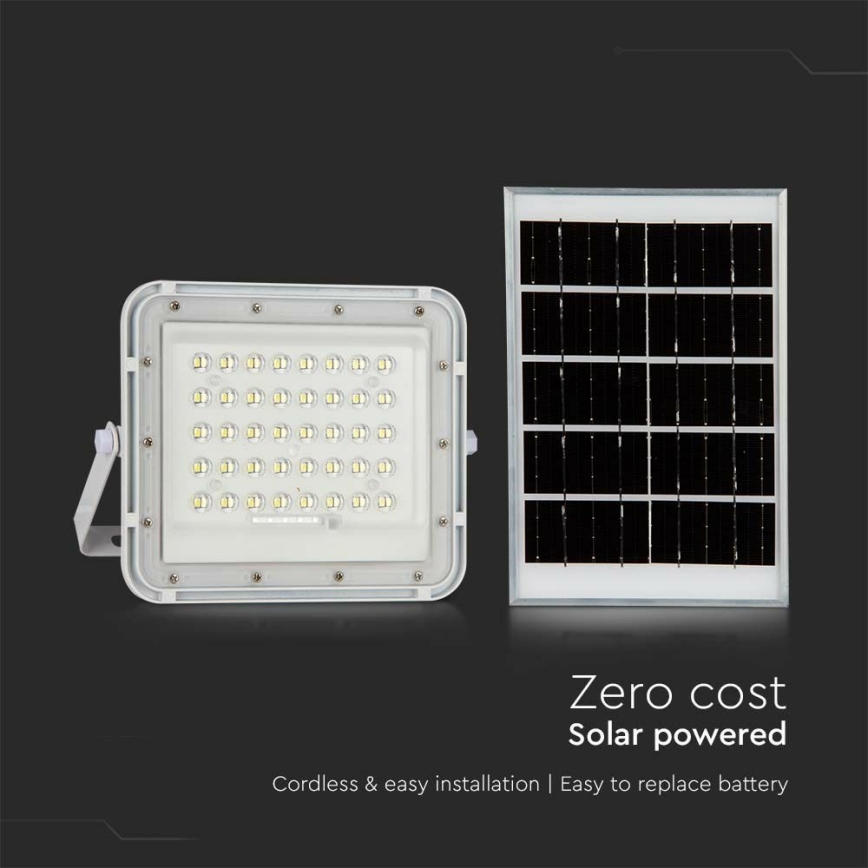 LED da esterno dimmerabile solare per riflettore LED/10W/3,2V IP65 4000K bianco + telecomando