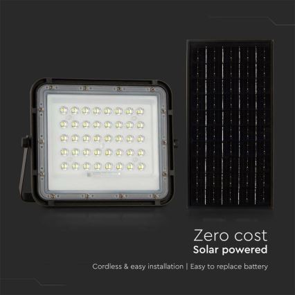 LED da esterno dimmerabile solare per riflettore LED/10W/3,2V IP65 4000K nero + telecomando