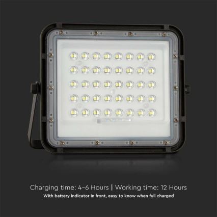 LED da esterno dimmerabile solare per riflettore LED/10W/3,2V IP65 4000K nero + telecomando