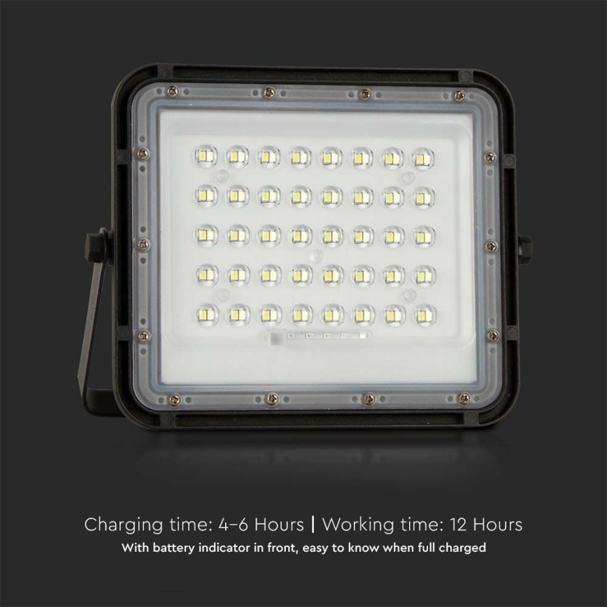 LED da esterno dimmerabile solare per riflettore LED/10W/3,2V IP65 4000K nero + telecomando