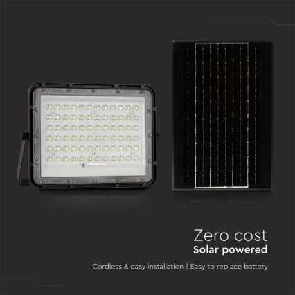 LED da esterno dimmerabile solare per riflettore LED/15W/3,2V IP65 4000K nero + telecomando