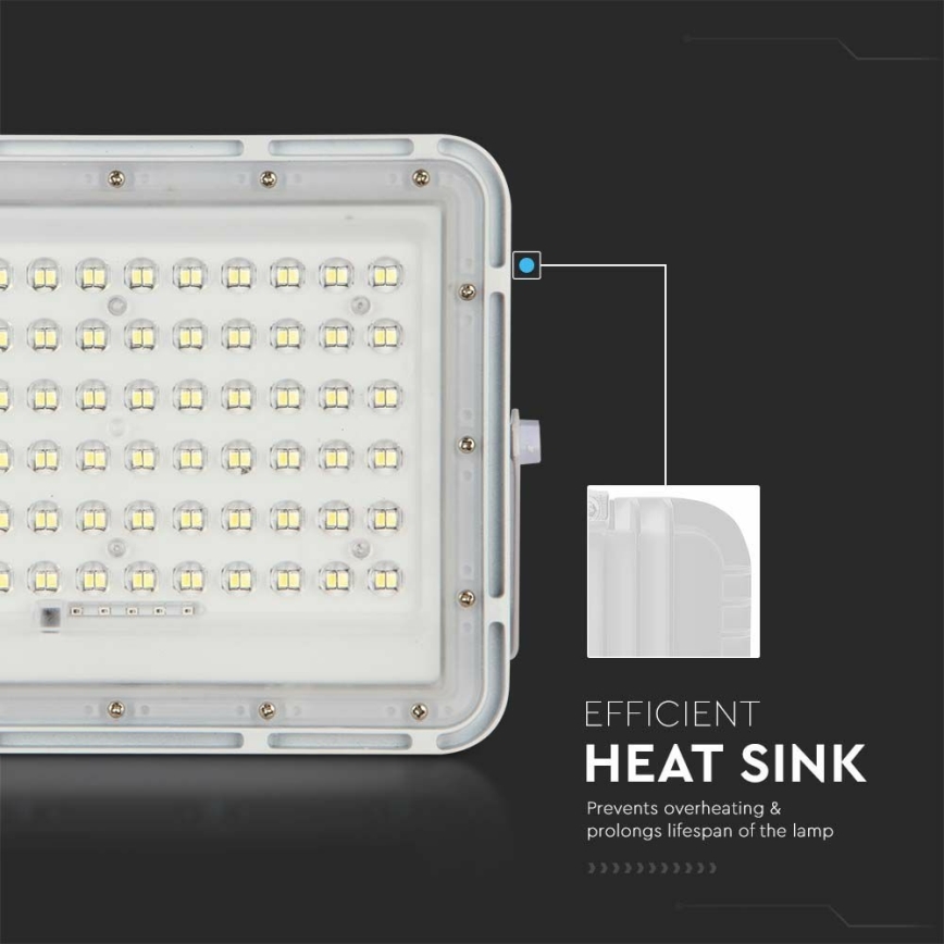 LED da esterno dimmerabile solare per riflettore LED/15W/3,2V IP65 6400K bianco + telecomando
