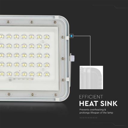 LED da esterno dimmerabile solare per riflettore LED/6W/3,2V IP65 4000K bianco + telecomando