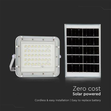LED da esterno dimmerabile solare per riflettore LED/6W/3,2V IP65 4000K bianco + telecomando