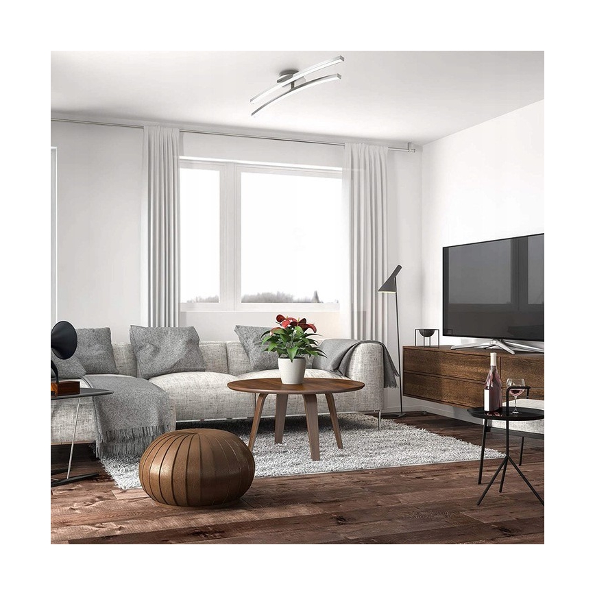 LED-Deckenleuchte 2xLED/6W/230V glänzender Chrom