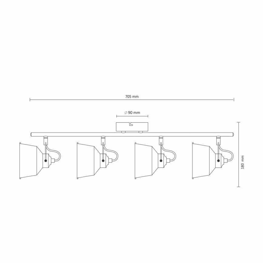 LED Deckenleuchte 4xE14/8W/230V