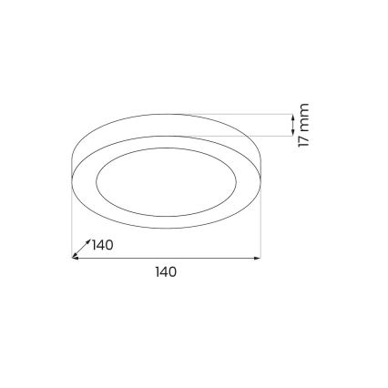 LED-Deckenleuchte EVORA LED/6W/230V 3000/4000/6000K Ø 14 cm schwarz