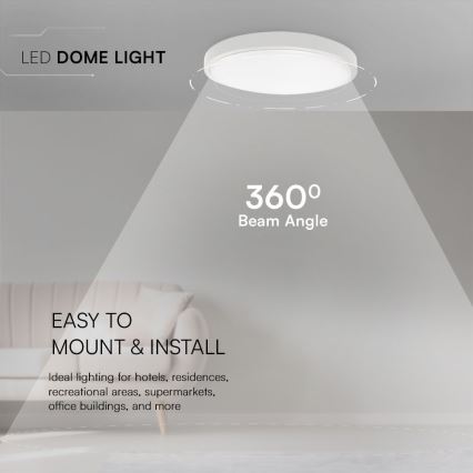 LED-Deckenleuchte für Badezimmer SAMSUNG CHIP LED/18W/230V IP44 3000K d 25 cm weiß