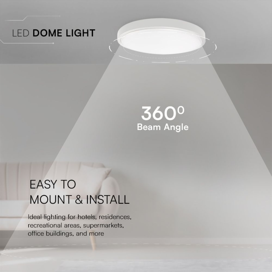 LED-Deckenleuchte für Badezimmer SAMSUNG CHIP LED/18W/230V IP44 3000K d 25 cm weiß