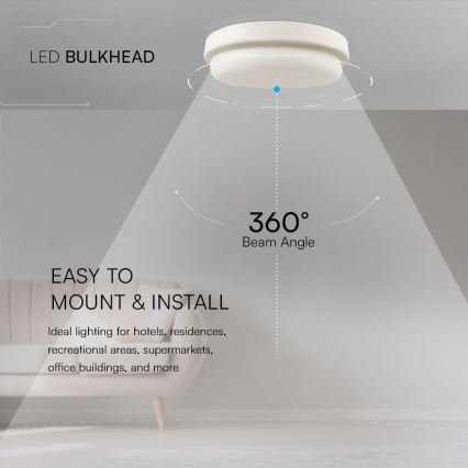 LED-Deckenleuchte für Badezimmer LED/24W/230V 4000K IP54 d 24 cm