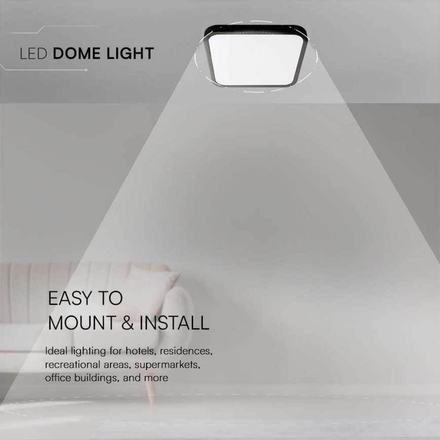 LED-Deckenleuchte für Badezimmer LED/48W/230V 4000K IP44 schwarz