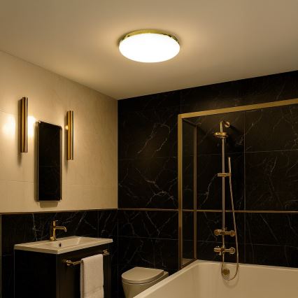 LED-Deckenleuchte für Badezimmer MAYA LED/15W/230V d 33 cm IP44 golden