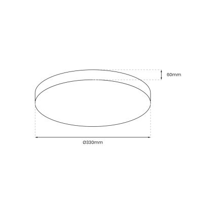 LED-Deckenleuchte für Badezimmer mit Sensor MAYA LED/13W/230V d 33 cm IP44 schwarz