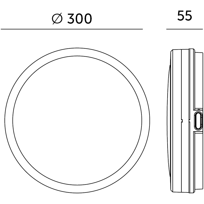 LED-Deckenleuchte für Badezimmer mit Sensor NAIROS LED/18W/230V IP65 3000/4000/6500K d 30 cm schwarz + Fernbedienung