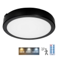 LED-Deckenleuchte für Badezimmer mit Sensor NAIROS LED/24W/230V IP65 3000/4000/6500K d 30 cm schwarz + Fernbedienung