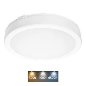 LED-Deckenleuchte für Badezimmer NAIROS LED/18W/230V 3000/4000/6500K IP65 d 30 cm weiß