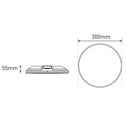Dimmbare LED-Deckenleuchte für Badezimmer SLIDE LED/6/12/18/24W/230V 2900/4000/6200K IP44 weiß