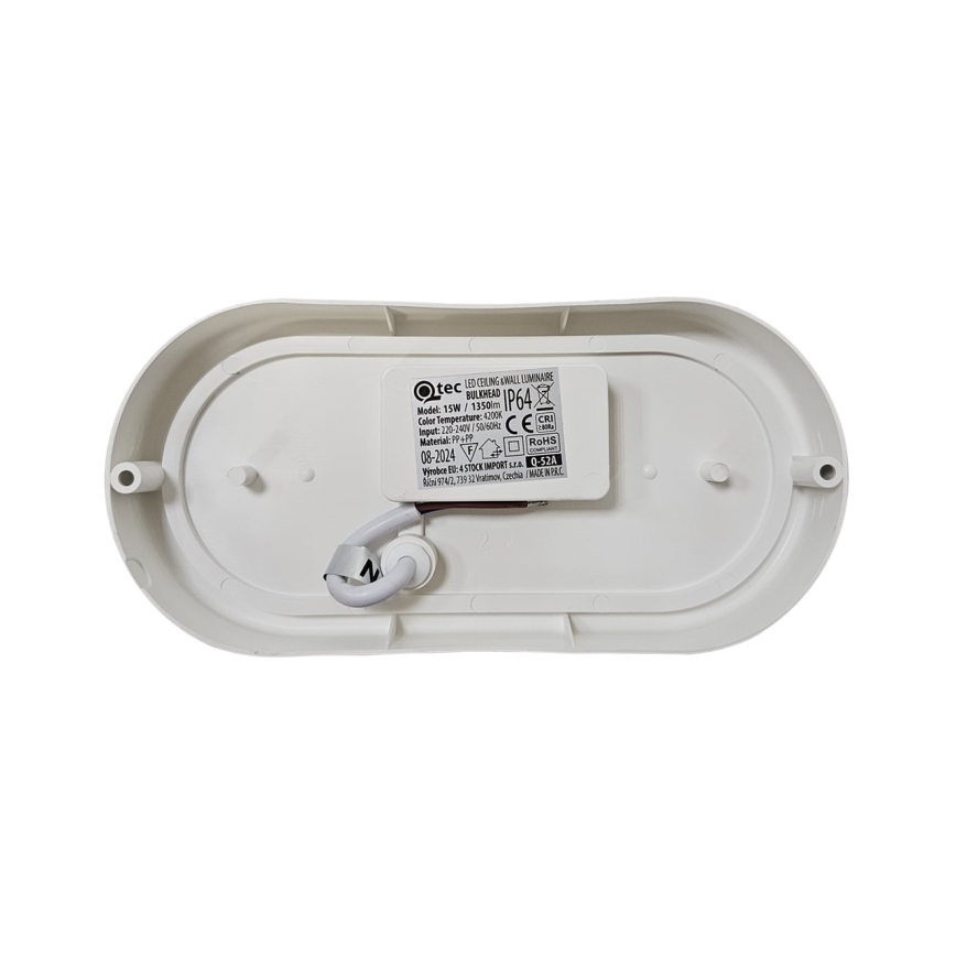 LED-Deckenleuchte für den Außenbereich LED/15W/230V 4200K 20x9,8 cm IP64 weiß