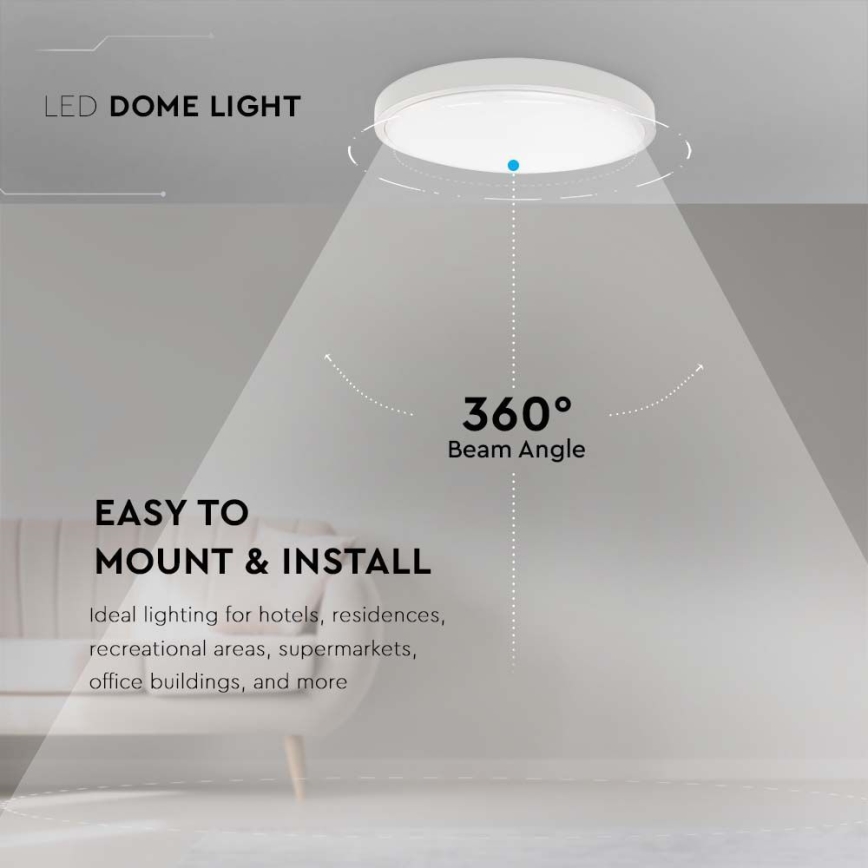 LED-Deckenleuchte fürs Badezimmer LED/18W/230V 6500K IP44 weiß