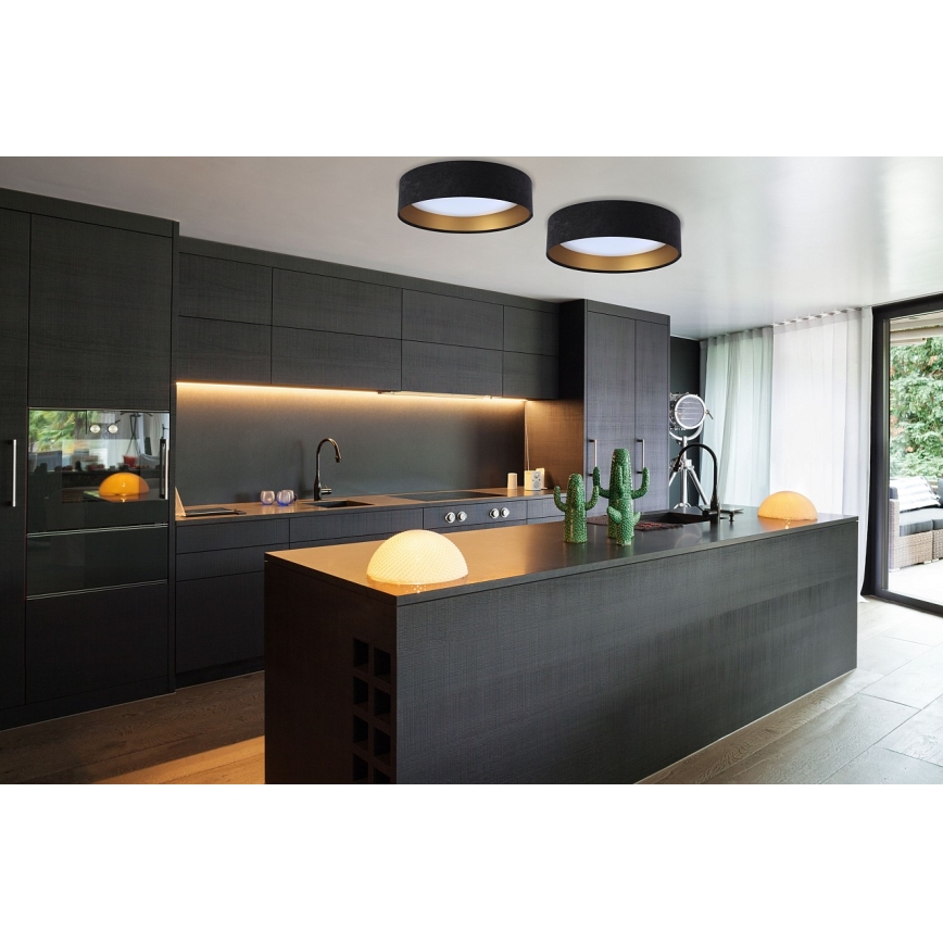 LED Deckenleuchte GALAXY 1xLED/24W/230V Ø 44 cm Schwarz/Gold