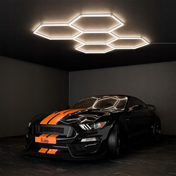 LED Deckenleuchte HEXAGON LED/240W/85-265V 4000K 298x209 cm CRI 90 IP54 weiß