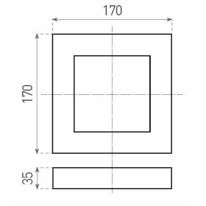 LED Deckenleuchte FENIX LED/12W/230V 2800K 17 cm