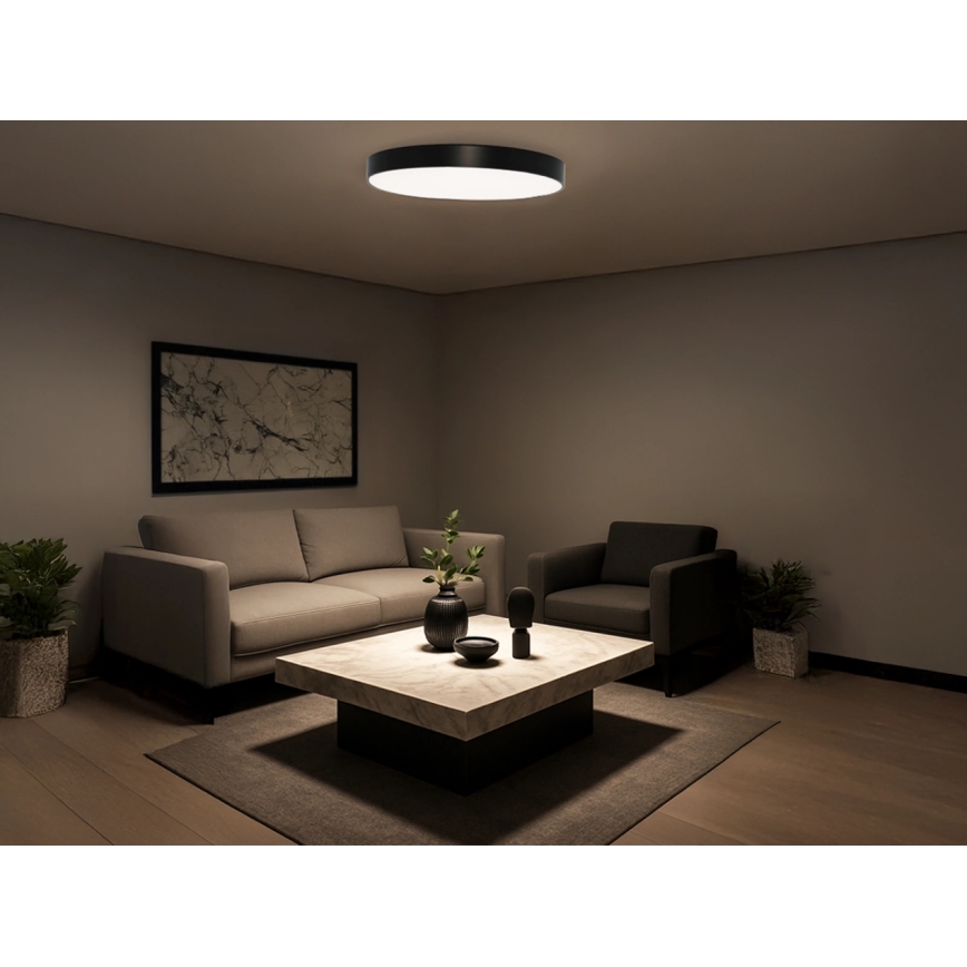 LED-Deckenleuchte LED/135W/230V 3000/4000/6500K Durchmesser 80 cm schwarz