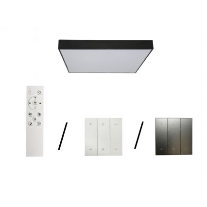 LED-Deckenleuchte LED/215W/230V 3000/4000/6500K 80x80 cm schwarz