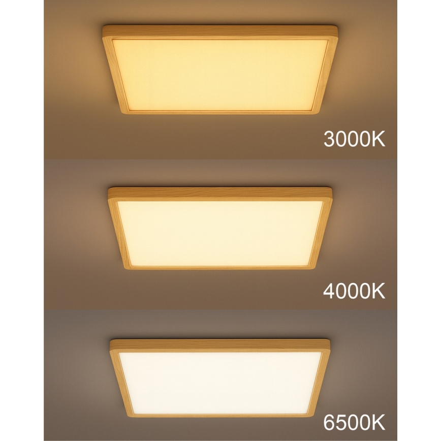 LED-Deckenleuchte LED/24W/230V 3000/4000/6500K 30x30 cm beige