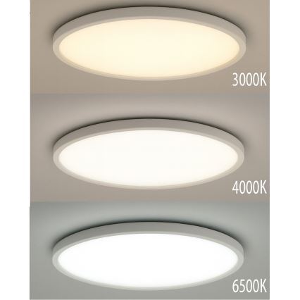 LED-Deckenleuchte LED/24W/230V 3000/4000/6500K Ø 30 cm weiß