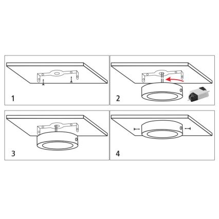 LED-Deckenleuchte LED/24W/230V 4200K d 28,5 cm weiß