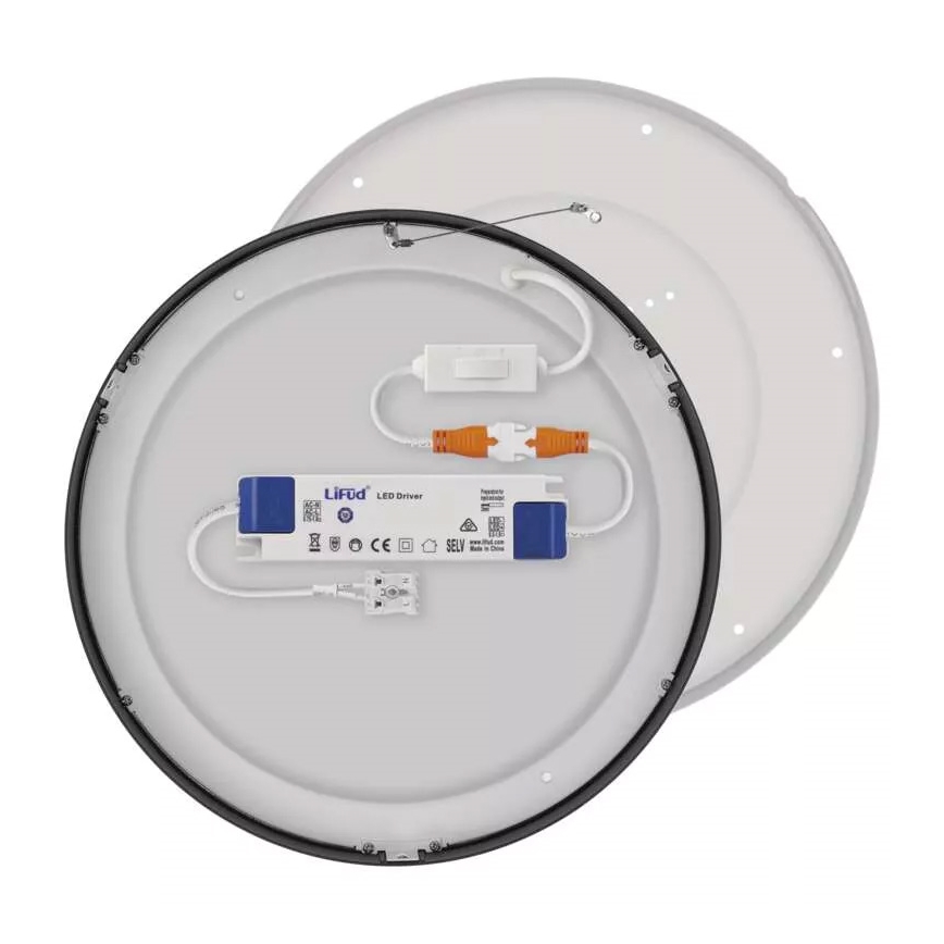 LED-Deckenleuchte NEXXO LED/28,5W/230V 3000/3500/4000K d 30 cm schwarz