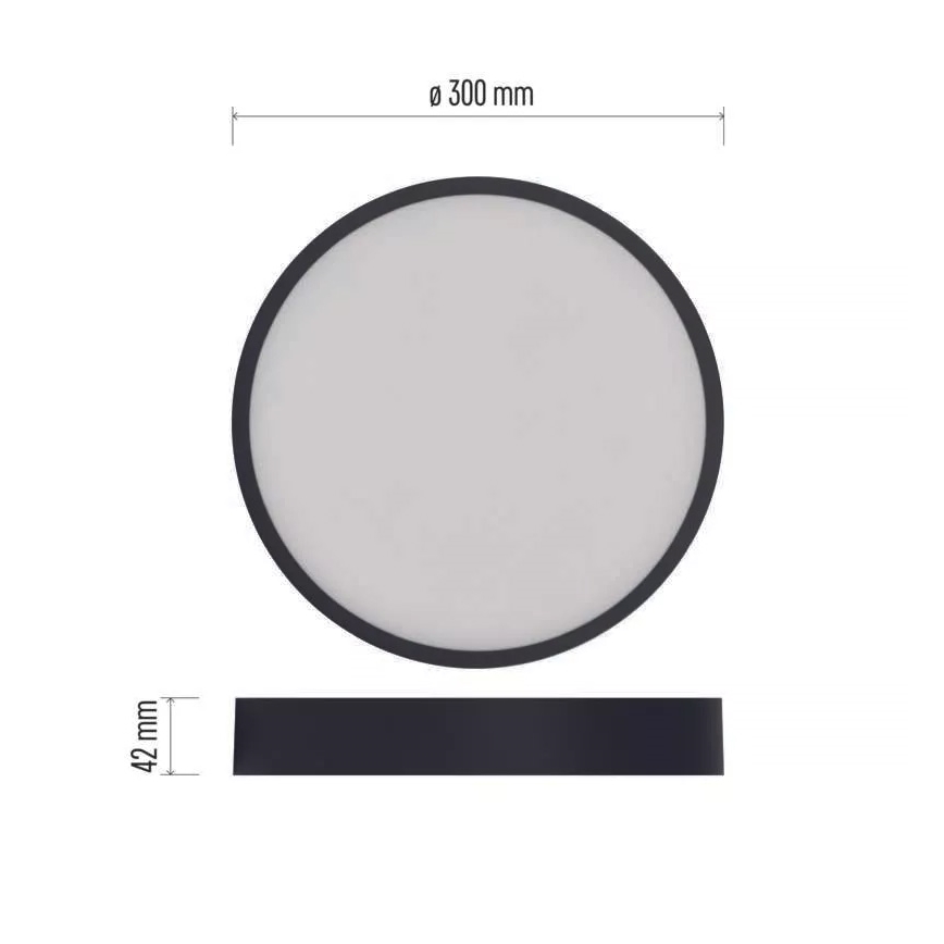 LED-Deckenleuchte NEXXO LED/28,5W/230V 3000/3500/4000K d 30 cm schwarz