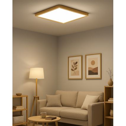 LED-Deckenleuchte LED/40W/230V 3000/4000/6500K 50x50 cm beige