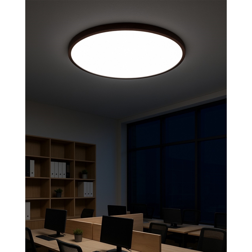 LED-Deckenleuchte LED/40W/230V 3000/4000/6500K Ø 50 cm braun