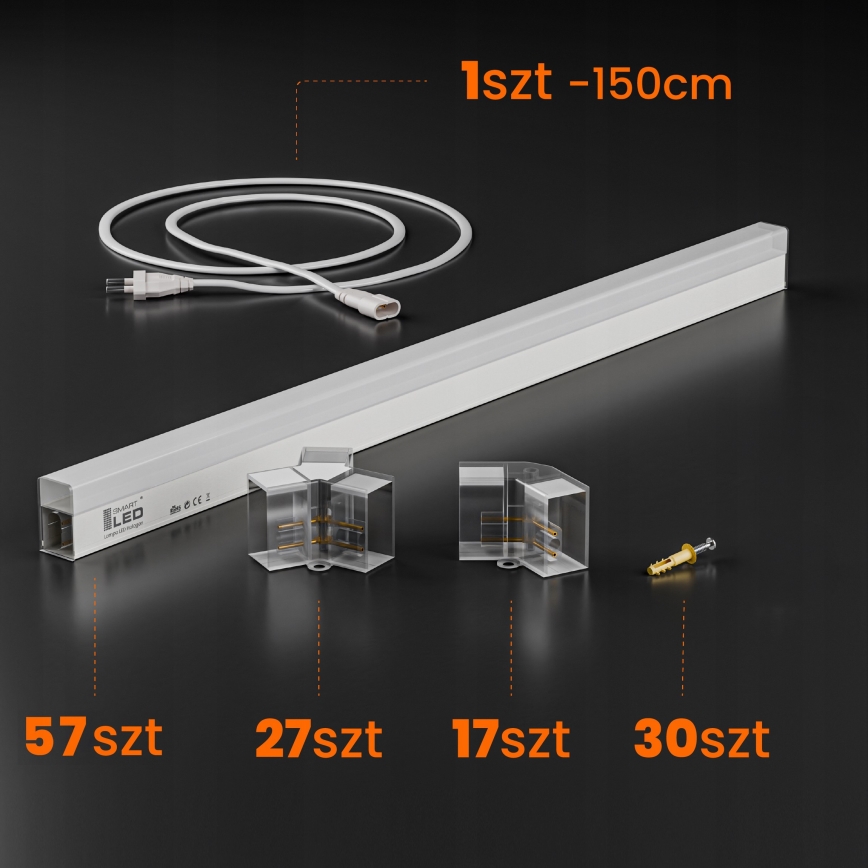 LED Deckenleuchte HEXAGON LED/570W/85-265V 6500K 522x298 cm CRI 90 IP44 weiß