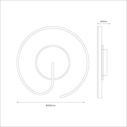 LED-Deckenleuchte LORENZO LED/22W/230V Ø 50 cm goldfarben