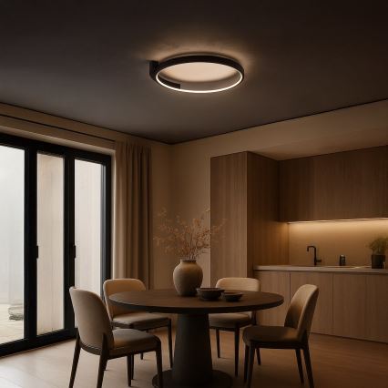 LED-Deckenleuchte LUNA LED/18W/230V Ø 42,5 cm schwarz