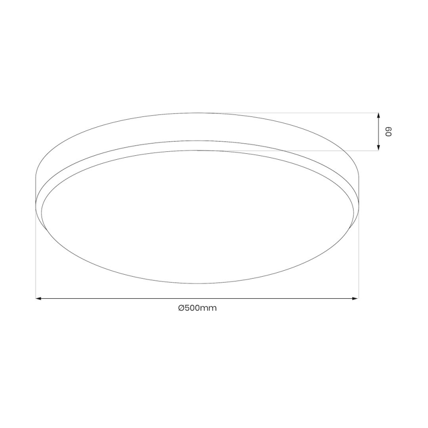LED-Deckenleuchte MAYA LED/36W/230V Ø 50 cm, glänzender Chrom