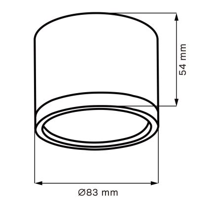 LED-Deckenleuchte MIRELLA 1xGX53/6W/230V schwarz