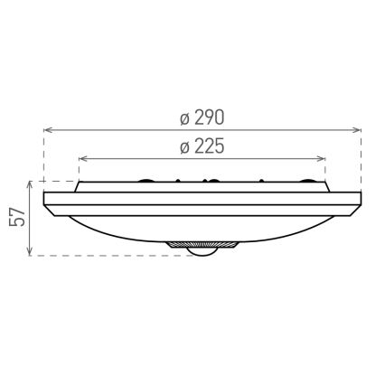 LED-Deckenleuchte mit Bewegungs- und Dämmerungssensor, LED/12W/230V, Ø 29 cm, Weiß