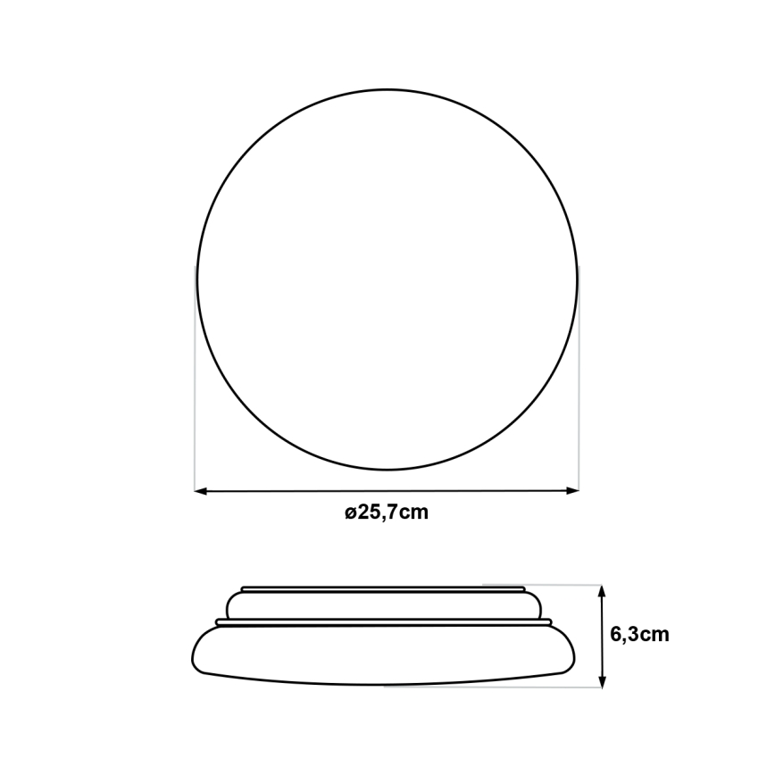 LED-Deckenleuchte mit Bewegungsmelder LENA LED/12W/230V Ø 25,7 cm weiß