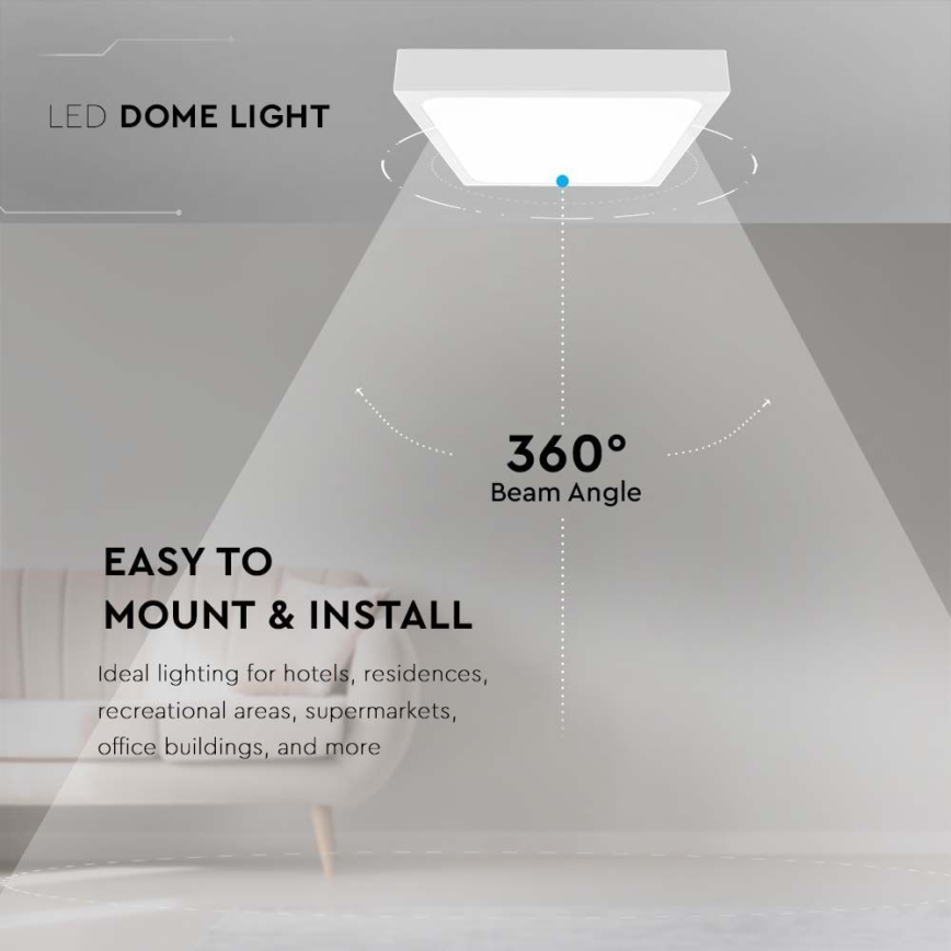 LED-Deckenleuchte mit Sensor für Badezimmer LED/24W/230V 4000K IP44 weiß