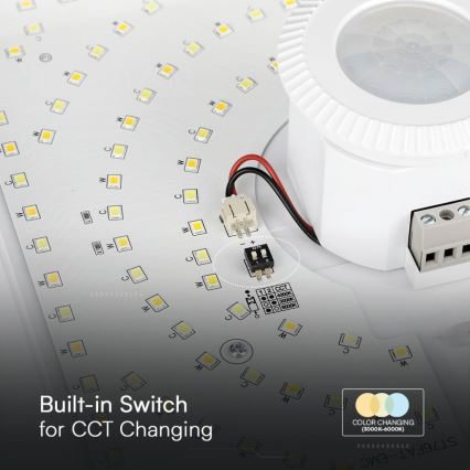 LED-Deckenleuchte mit Sensor SAMSUNG CHIP LED/12W/230V 3000/4000/6000K weiß